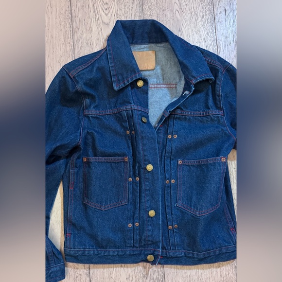 B SIDES Blue Jean Jacket with Gold Buttons (jeans not included!See other listing - Picture 2 of 12